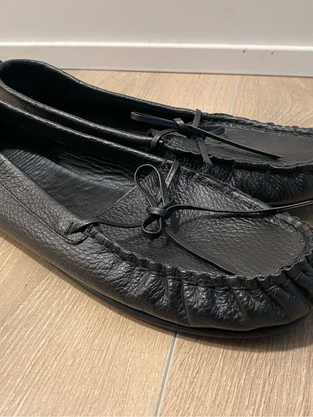 ARKET women’s  Leather Moccasin Loafers